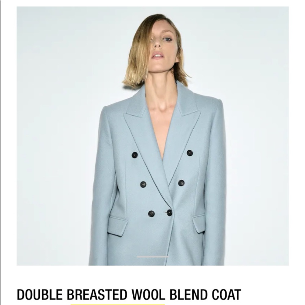 ISO Double-breasted wool blend coat